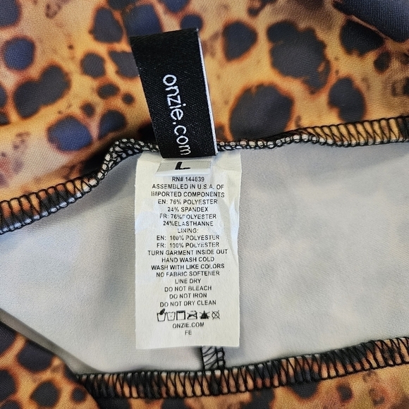 Onzie | NWT | Large| Tortoise Shell High-Rise Ankle Crop Leggings Yoga Pants - Picture 7 of 7